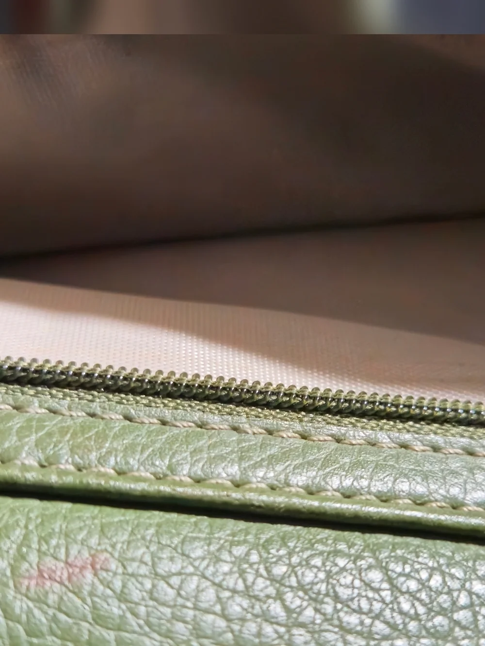 Nine West Olive Green Faux Leather Wallet with Silver Turn-Lock